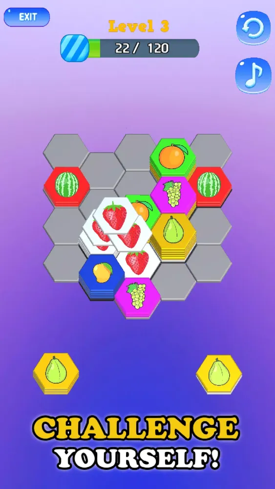 Merge Hexa Sort Colour Game سکرین شاٹس