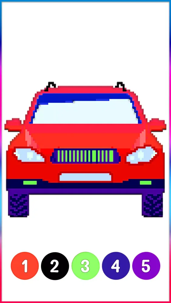 Cars Pixel Art Screenshots