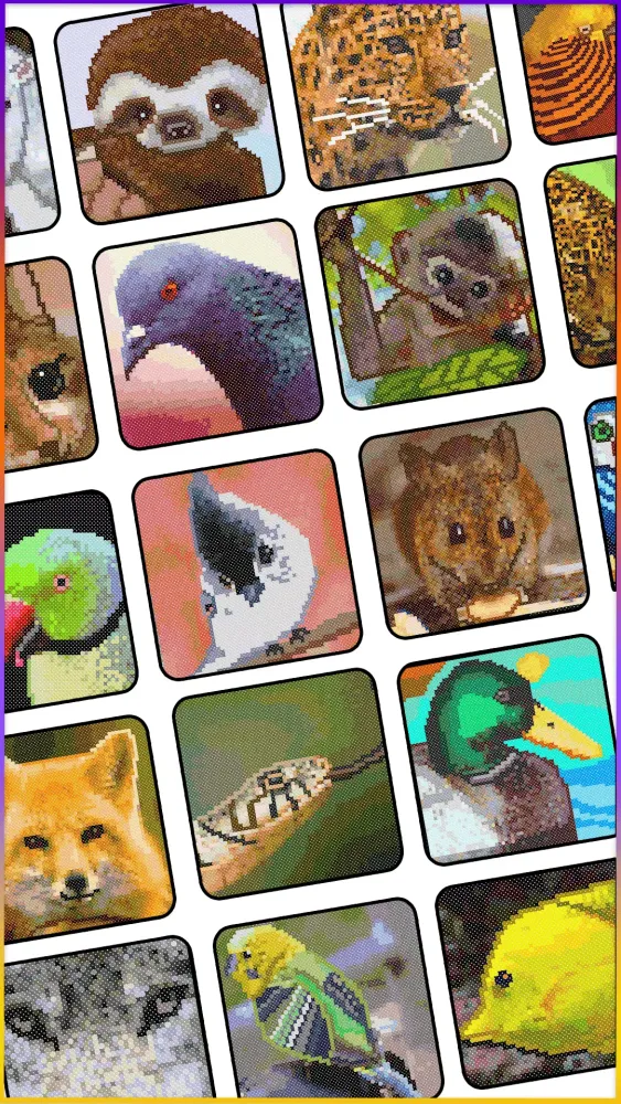 Animals Cross Stitch Coloring Screenshots