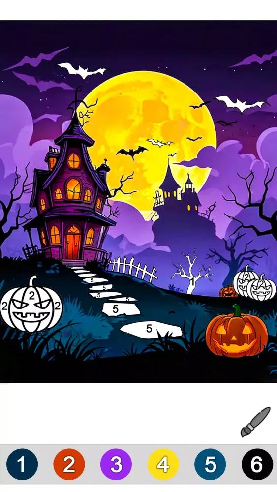 Capturas de pantalla de Halloween Color by Number Book