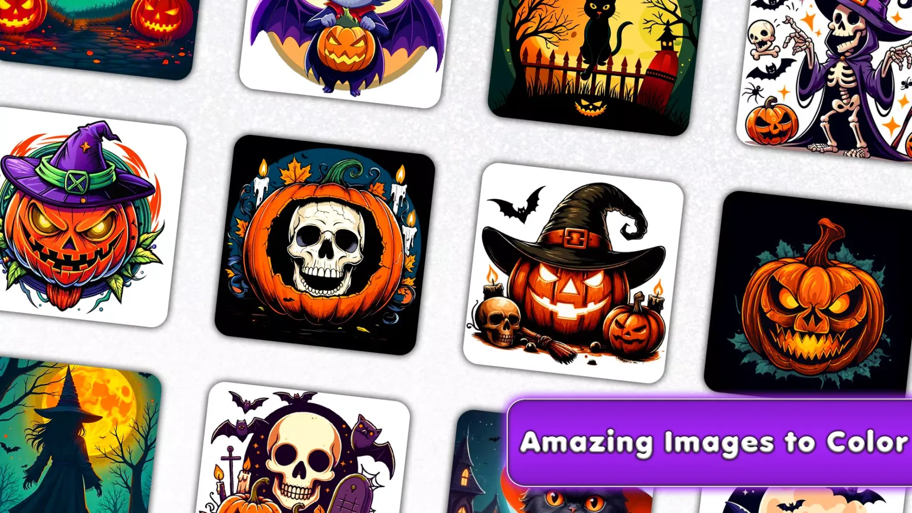 Capturas de pantalla de Halloween Color by Number Book