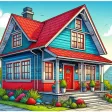 House Color By Number Book