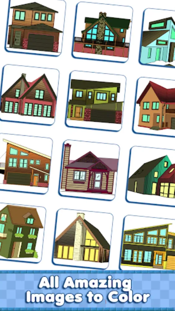 ภาพหน้าจอของ House Color By Number Book