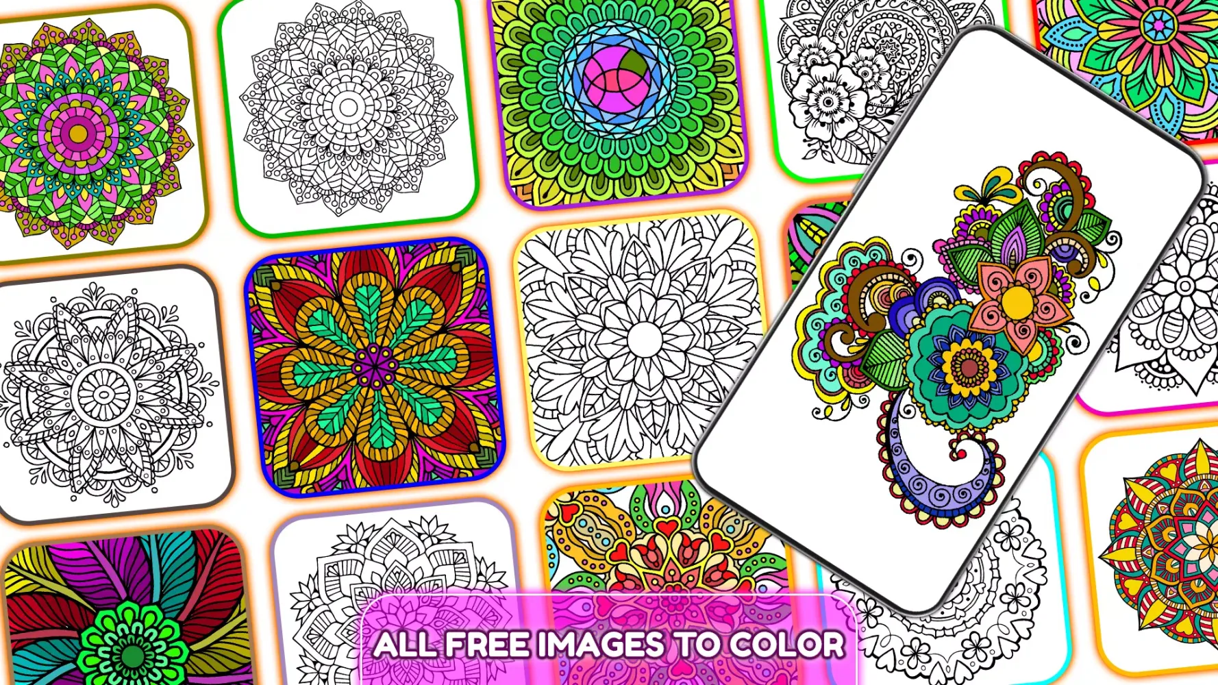 Mandala Color by Number Book Screenshots