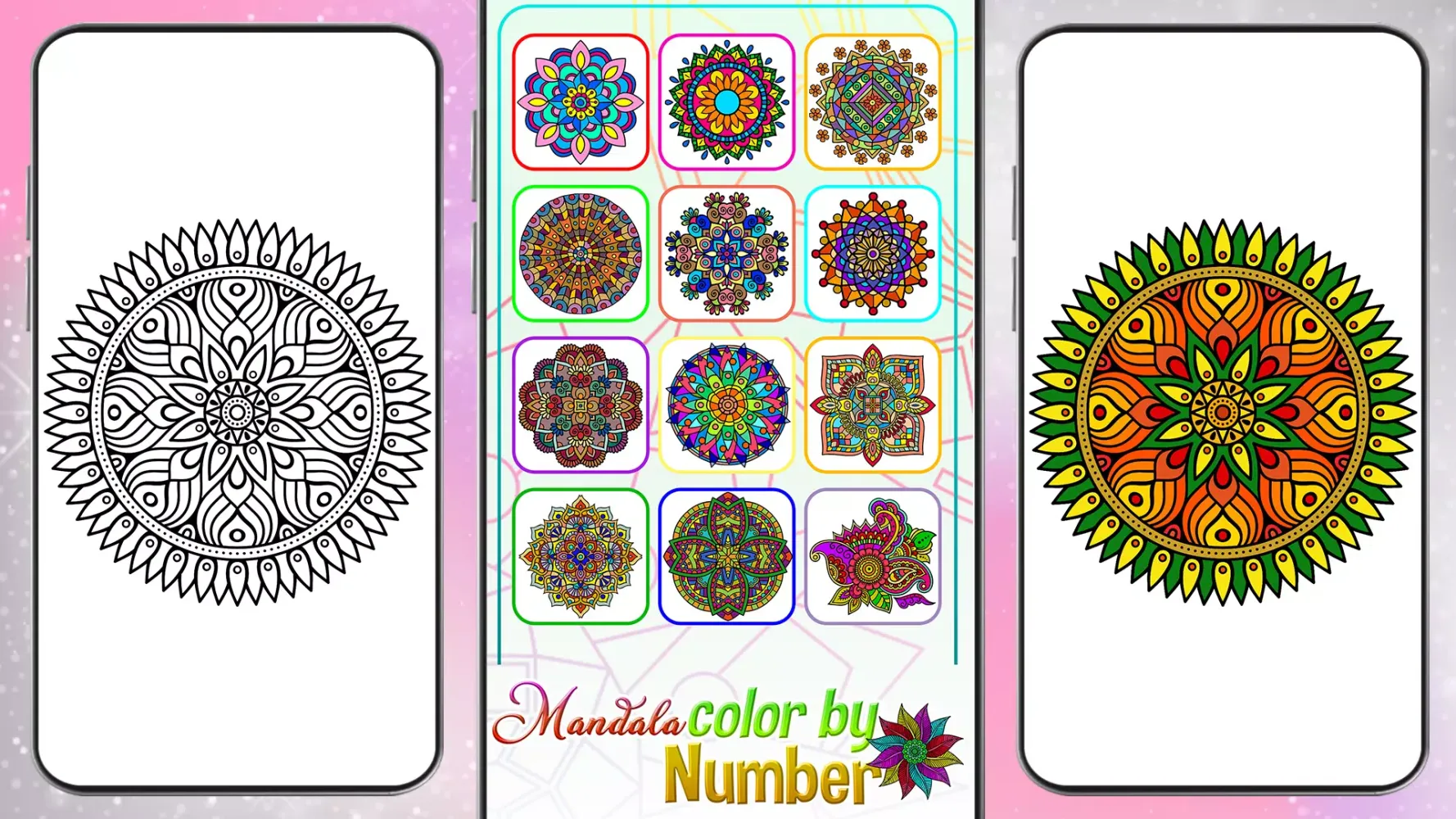 Mandala Color by Number Book Screenshots