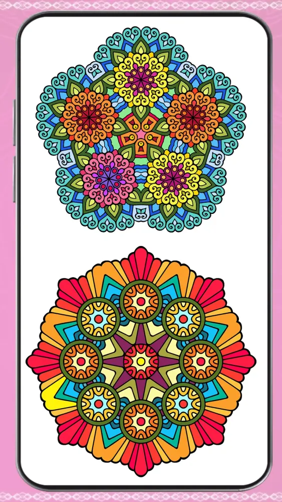 Mandala Color by Number Book Screenshots