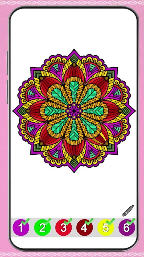 Mandala Color by Number Book Screenshots