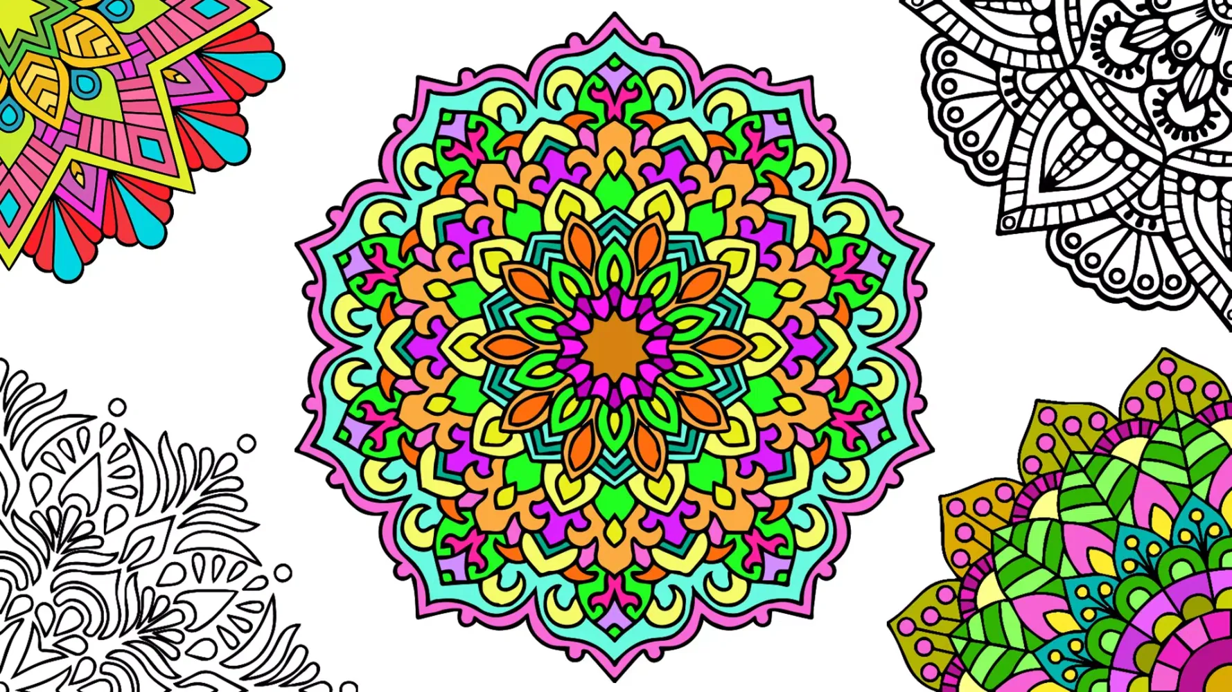 Mandala Color by Number Book Screenshots