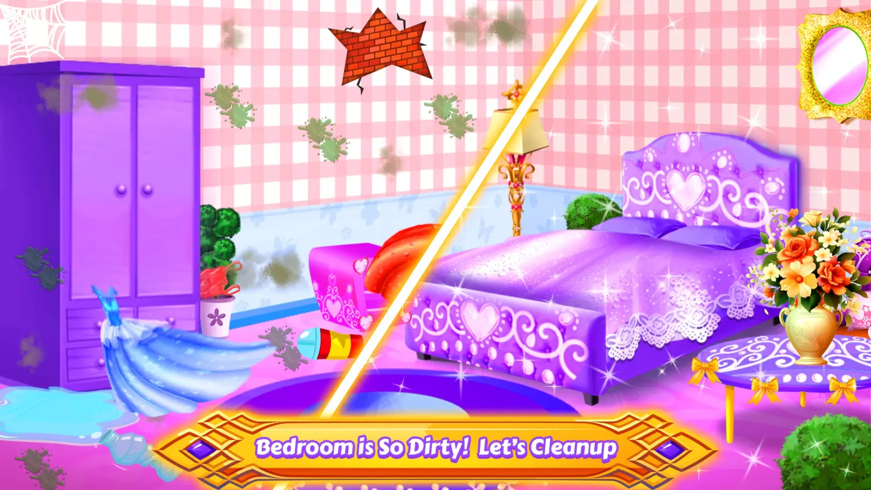 Ảnh chụp màn hình của Princess Room Cleanup Washer