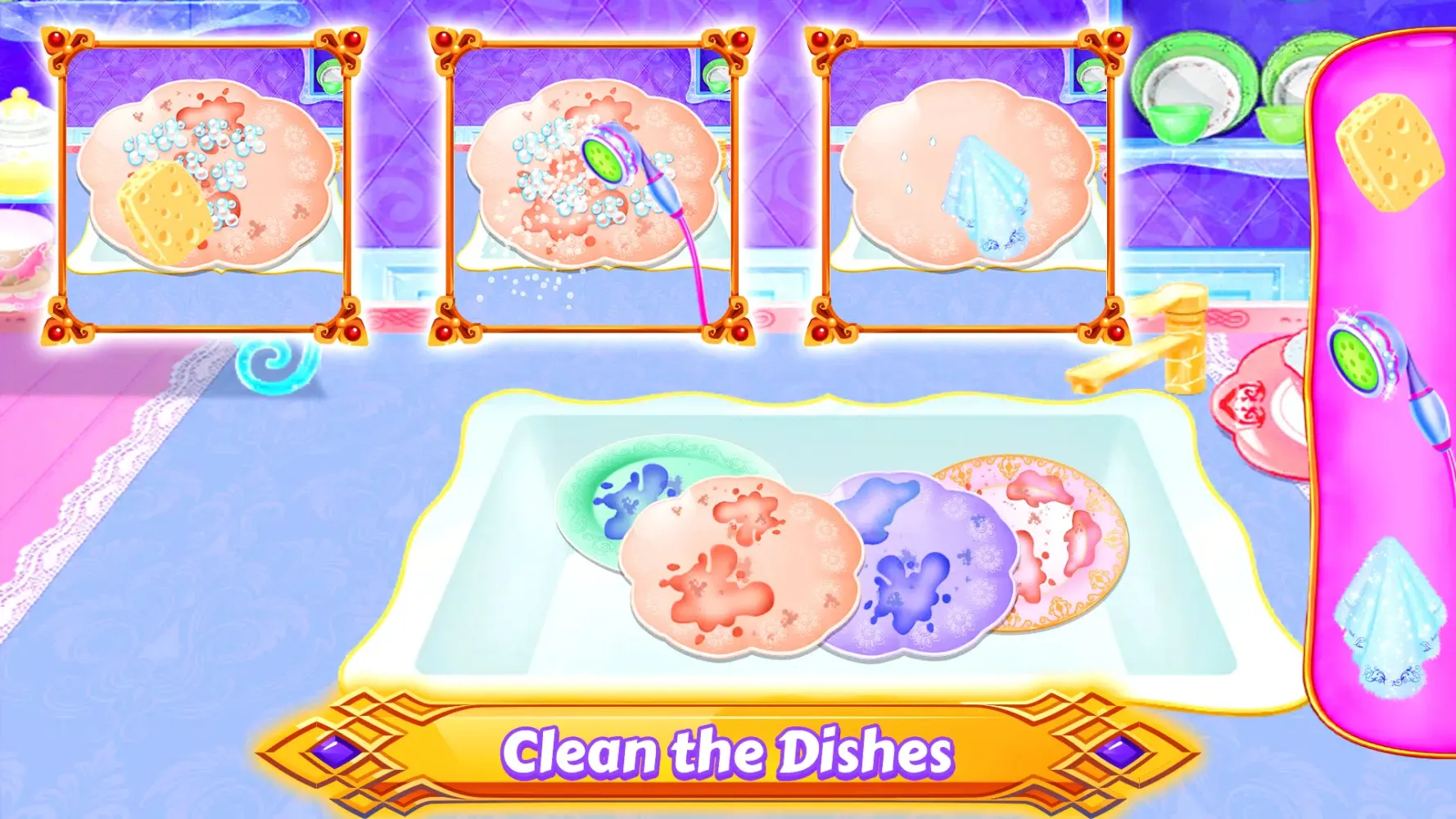 Ảnh chụp màn hình của Princess Room Cleanup Washer