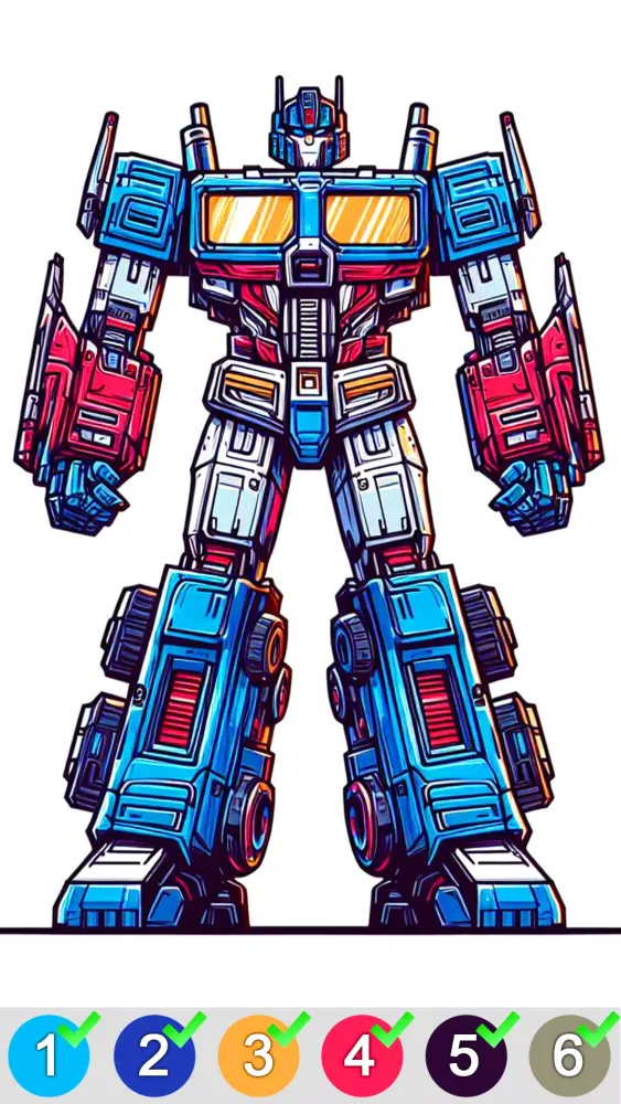 Robots Color By Number Book Screenshots