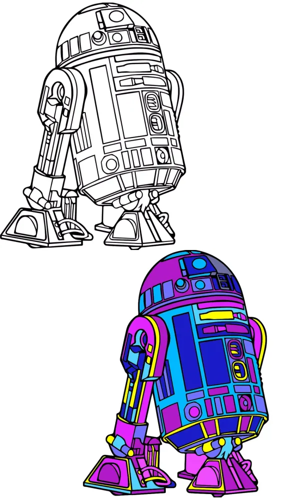 Robots Color By Number Book Screenshots