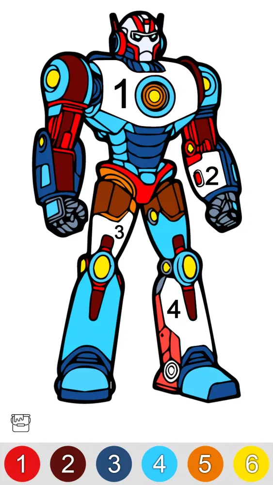 Robots Color By Number Book Screenshots