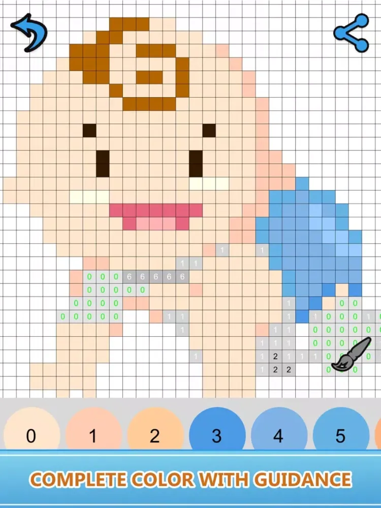 ภาพหน้าจอของ Numbers Coloring Book : Pixly iPad 