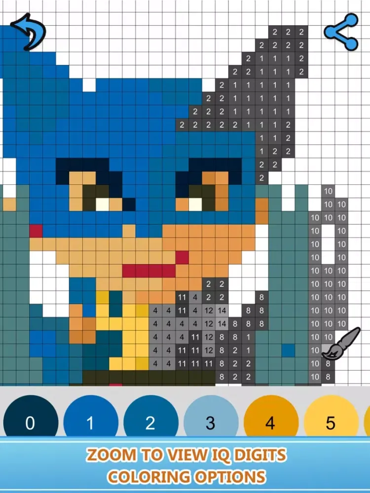 ภาพหน้าจอของ Numbers Coloring Book : Pixly iPad 