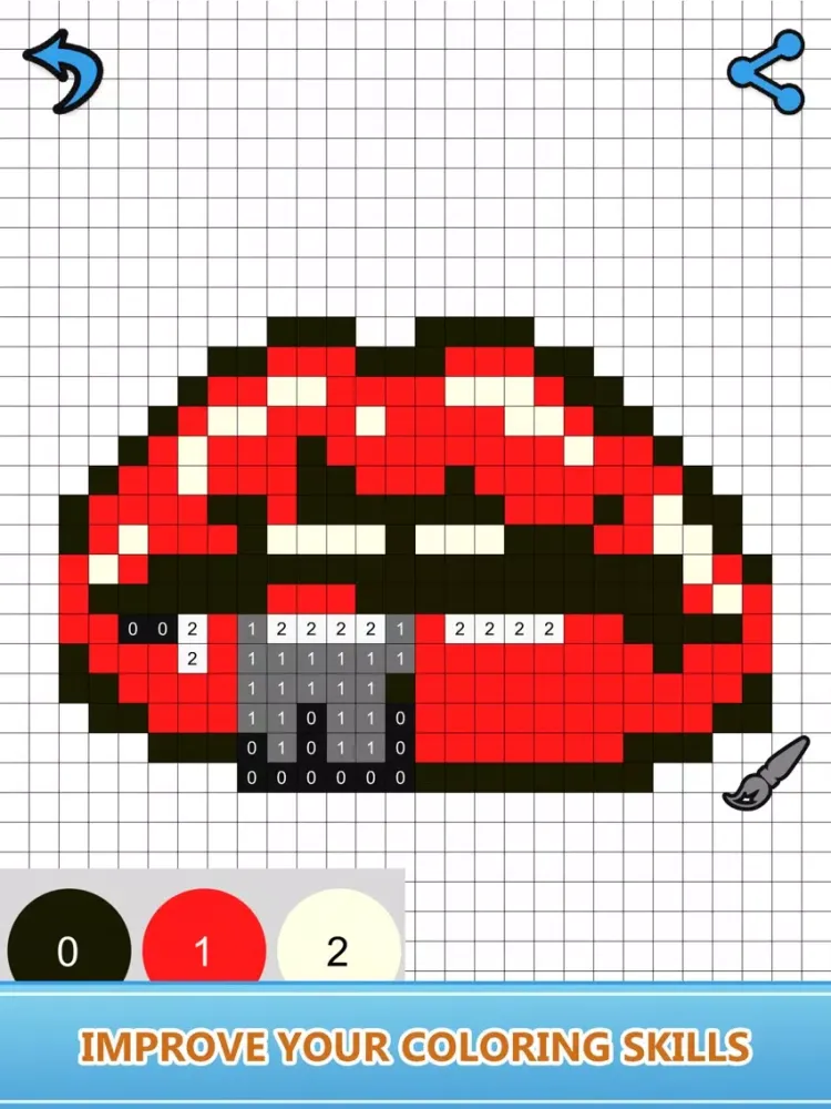 ภาพหน้าจอของ Numbers Coloring Book : Pixly iPad 