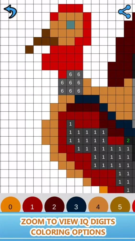 ภาพหน้าจอของ Numbers Coloring Book : Pixly