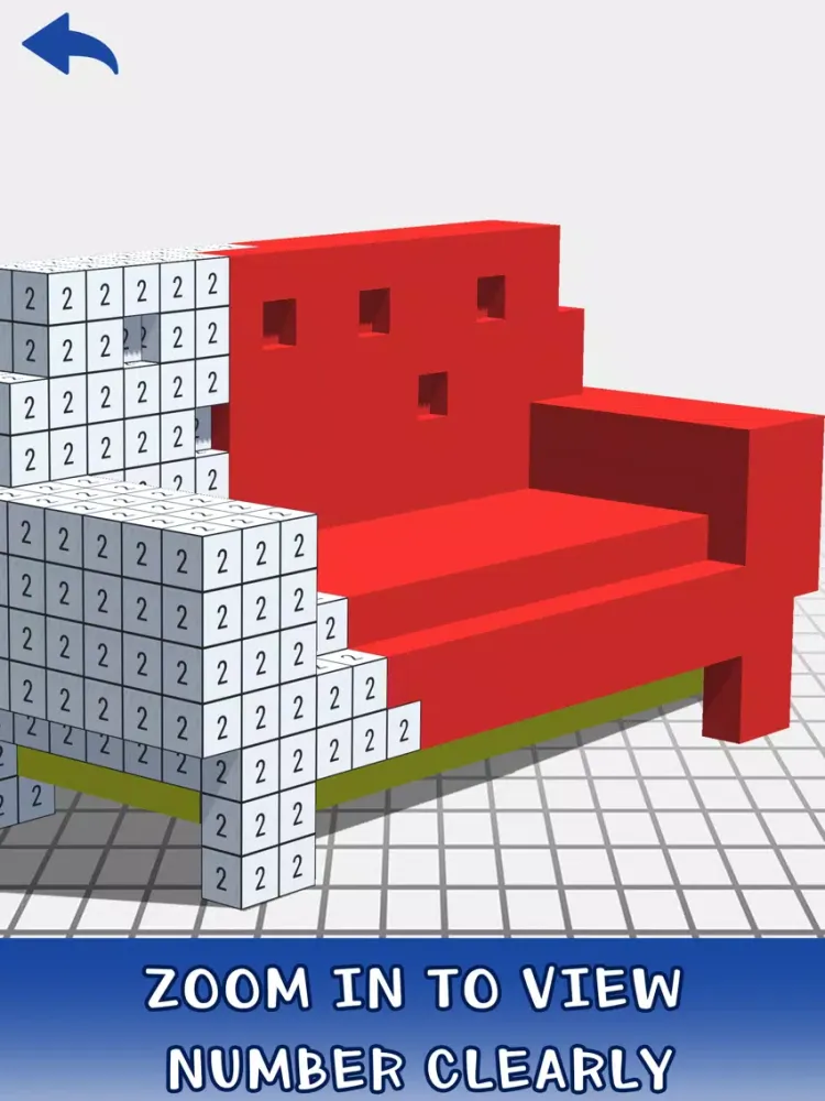 Voxel House Interior Coloring iPad  Screenshots