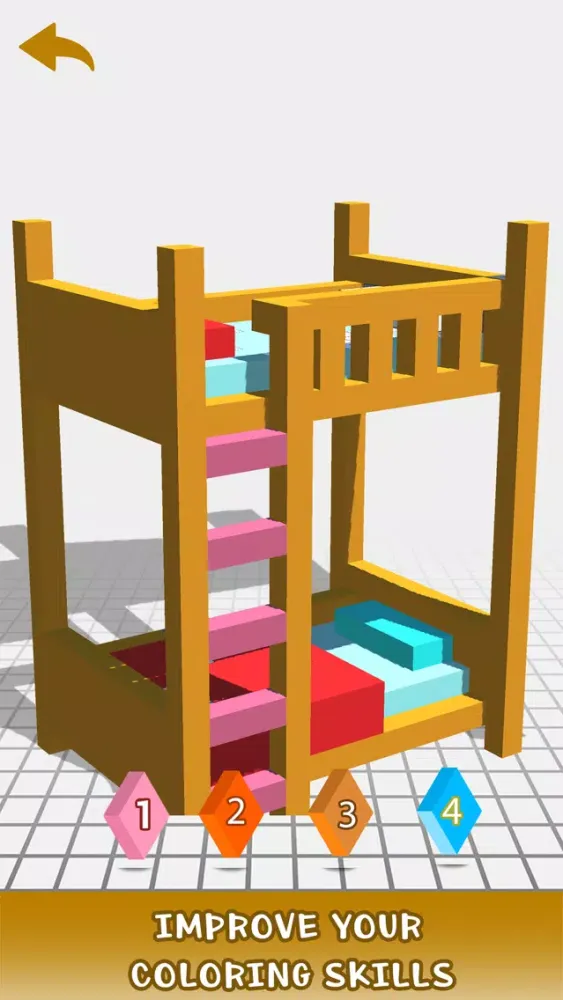 Voxel House Interior Coloring Screenshots