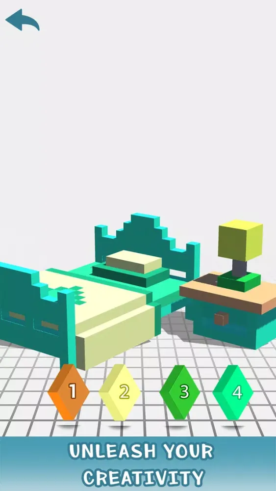 Voxel House Interior Coloring Screenshots