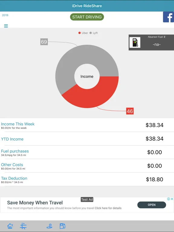 Screenshot di iDrive RideShare iPad 
