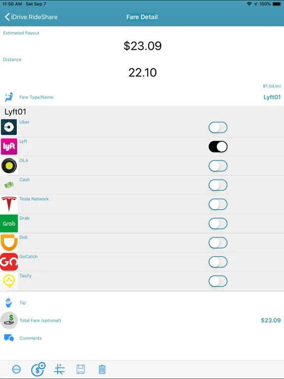 Screenshot di iDrive RideShare iPad 