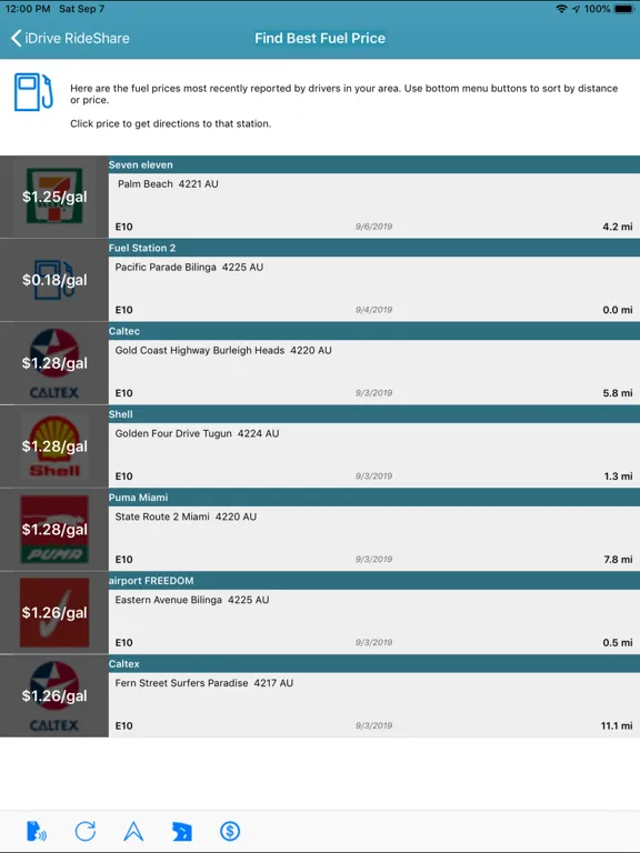 Screenshot di iDrive RideShare iPad 