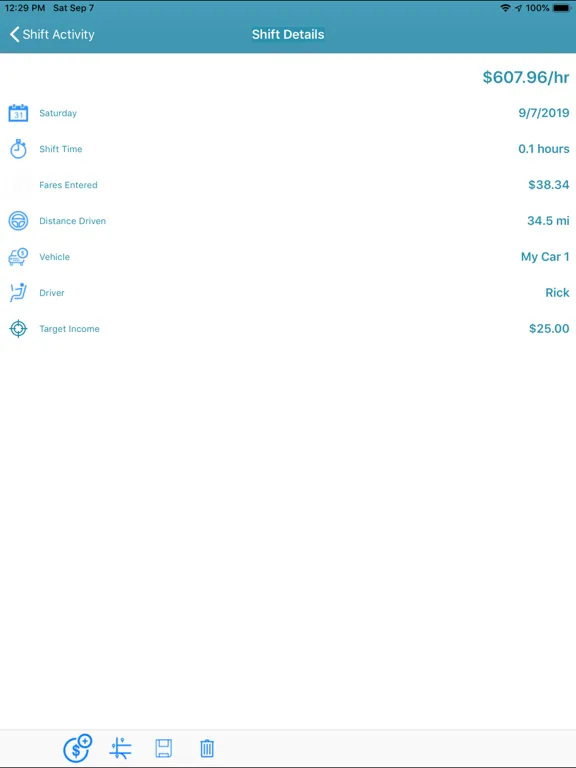 Screenshot di iDrive RideShare iPad 