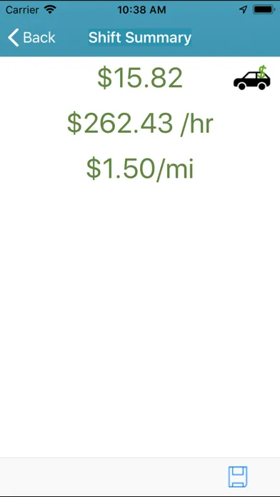 Screenshot di iDrive RideShare
