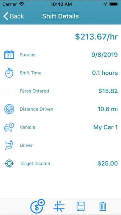 Screenshot di iDrive RideShare