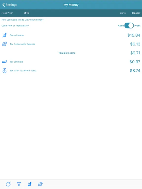 Tangkapan layar iDrive for Uber iPad 