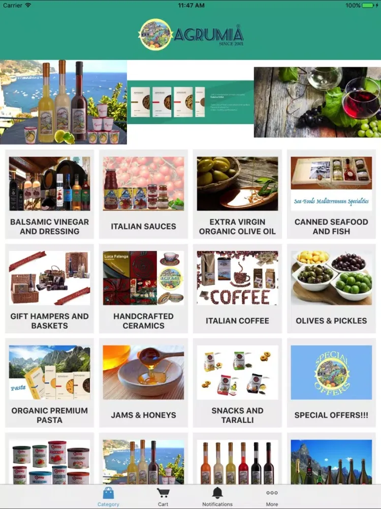 Ảnh chụp màn hình của Welcome to Agrumia iPad 