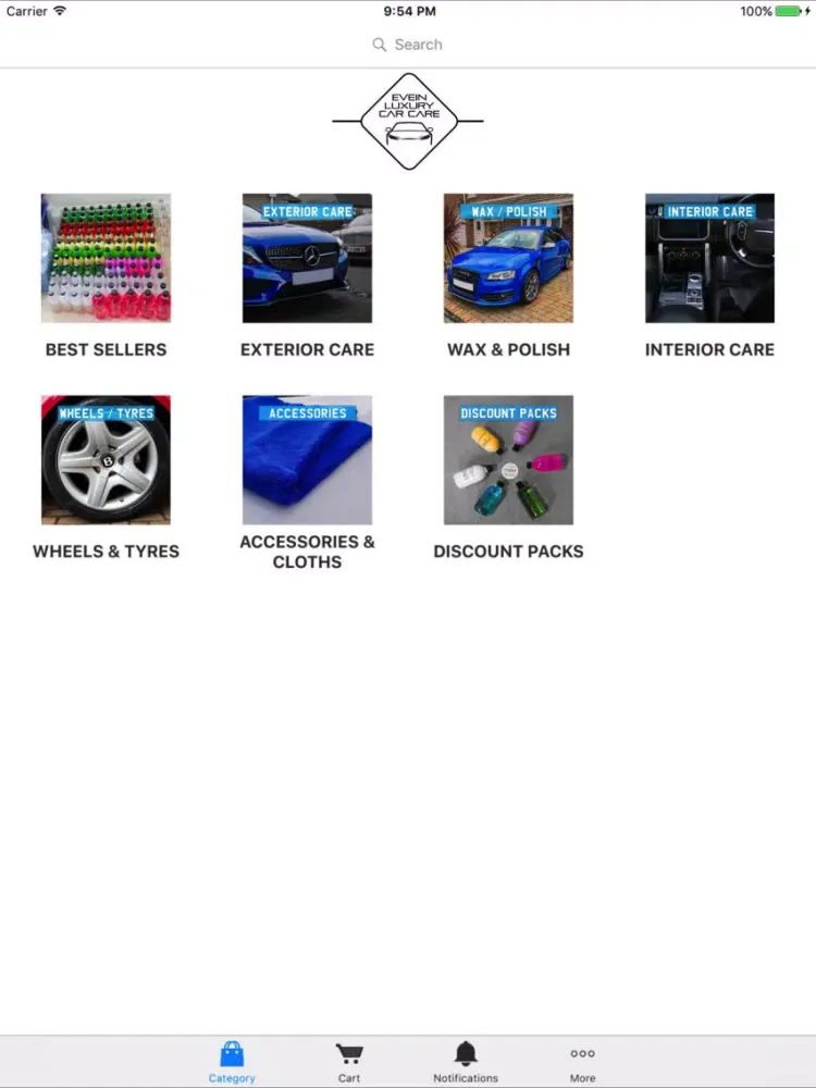 Capturas de pantalla de Evein Car Care iPad 