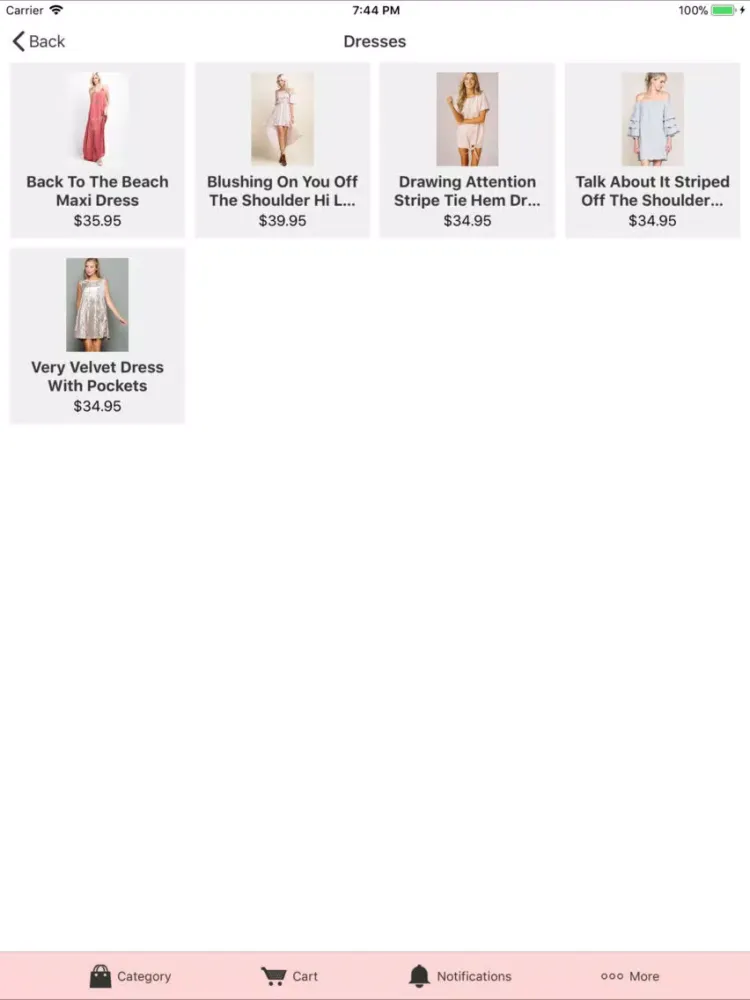 Zrzuty ekranu FYH Boutique iPad 