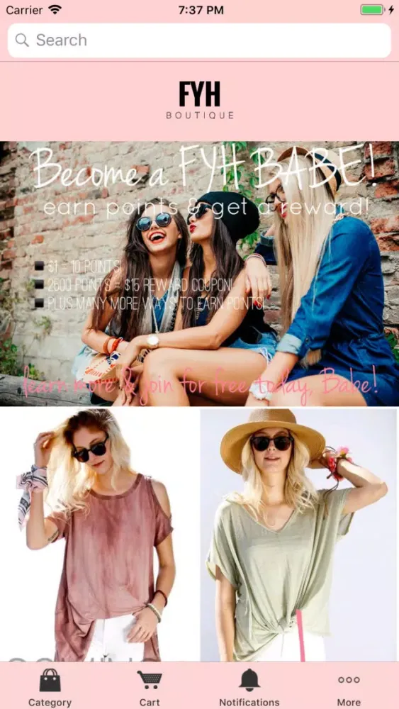Zrzuty ekranu FYH Boutique