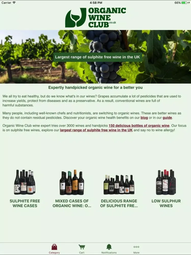 Organic Wine Club: handpicked organic wine iPad  스크린샷