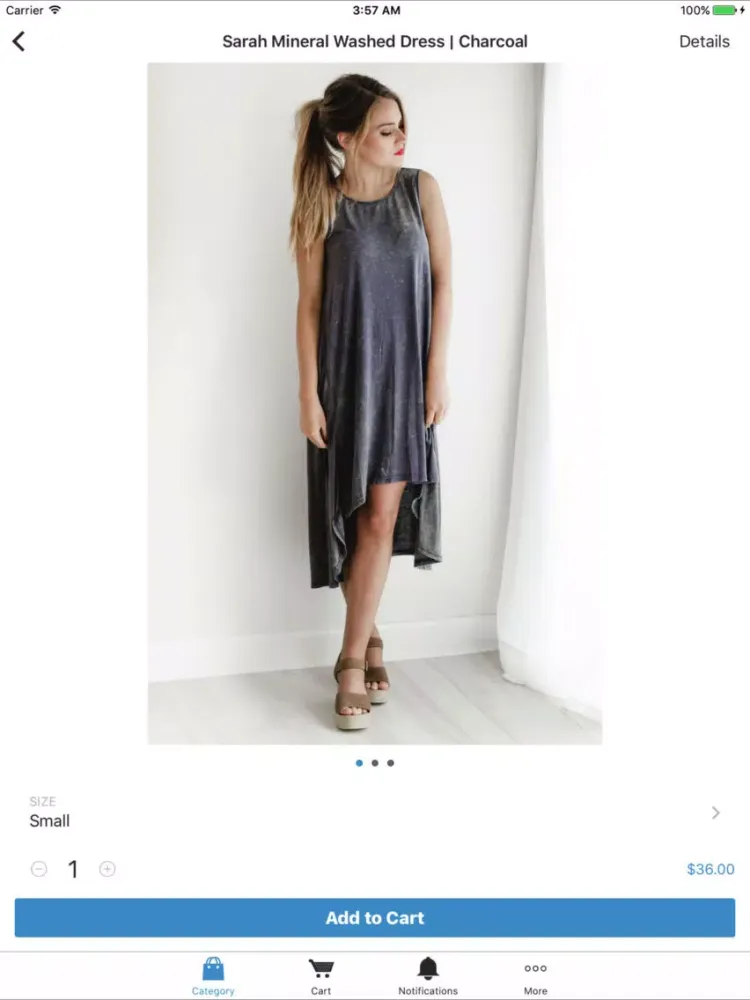 ภาพหน้าจอของ Stella B. Clothing iPad 