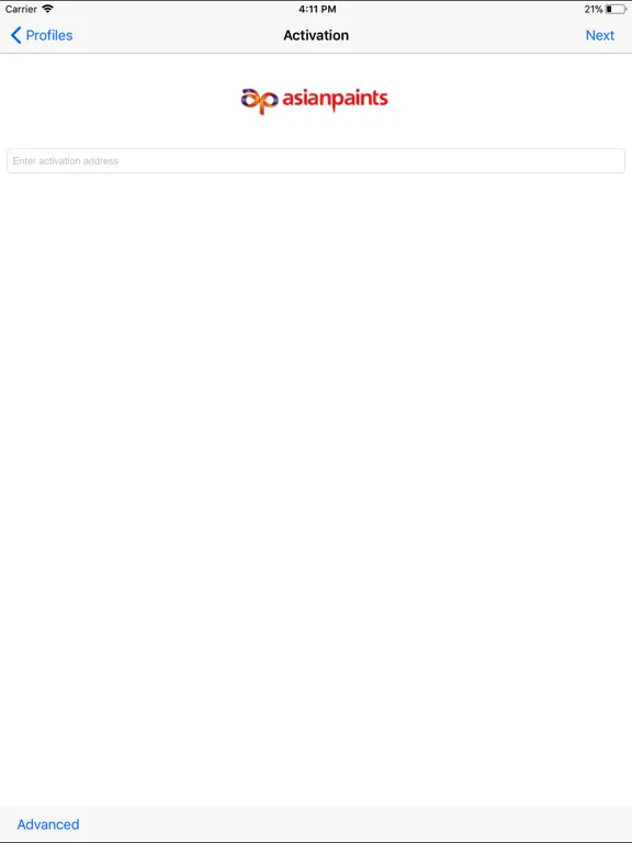 ภาพหน้าจอของ APL Authenticator iPad 