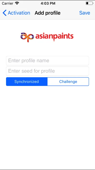 ภาพหน้าจอของ APL Authenticator