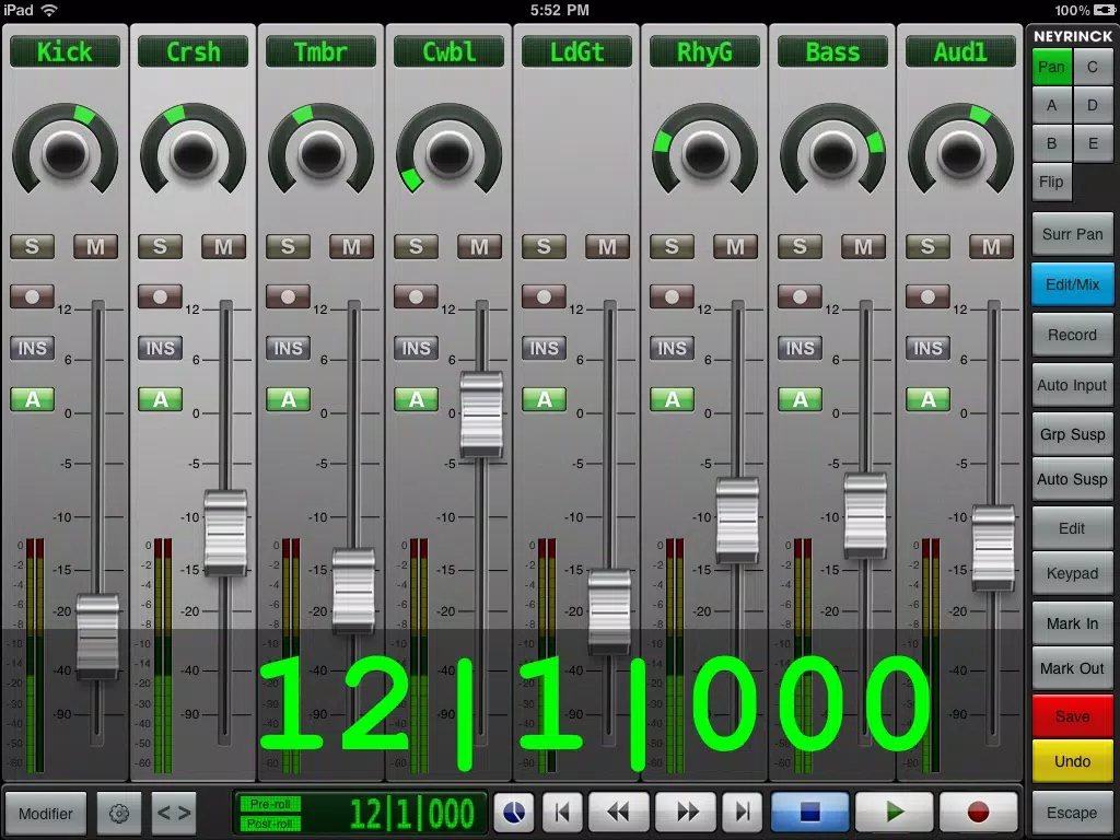 Tangkapan layar V-Control Pro iPad 