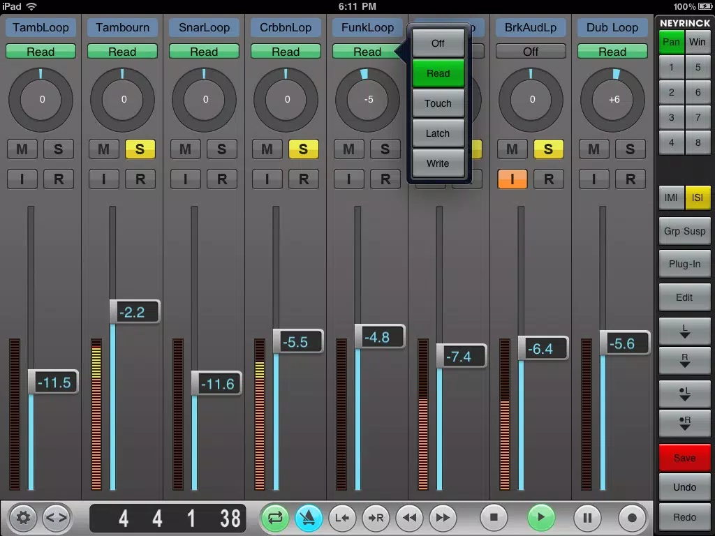 Tangkapan layar V-Control Pro iPad 
