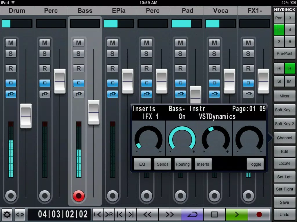 Tangkapan layar V-Control Pro iPad 