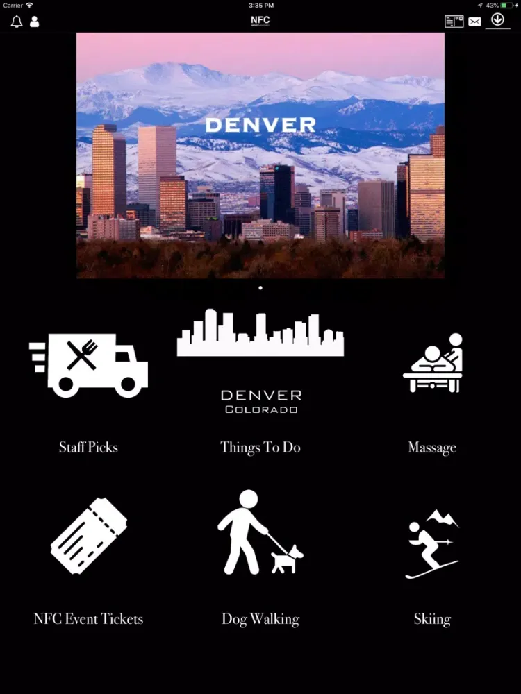 Скриншоты NFC Amenity Management Denver iPad 