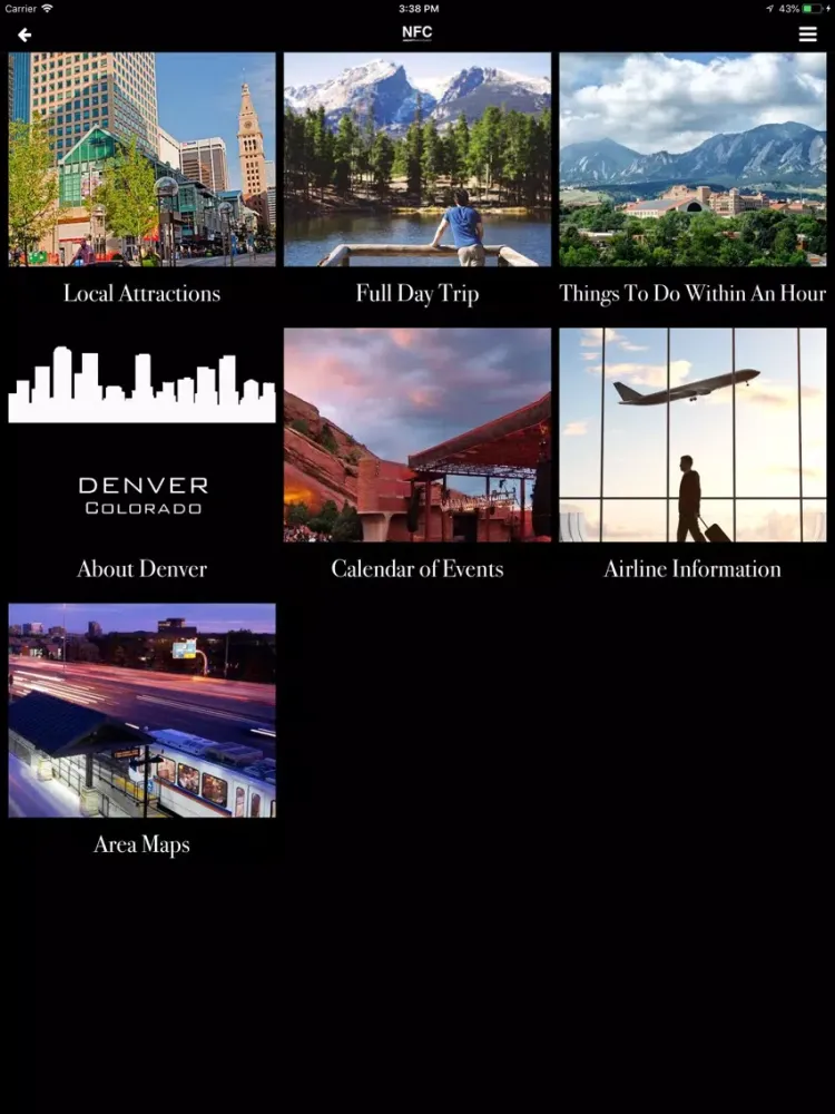 Скриншоты NFC Amenity Management Denver iPad 