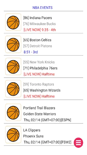ภาพหน้าจอของ Live Streaming NFL NCAAF NBA