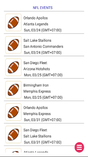 ภาพหน้าจอของ Live Streaming NFL NCAAF NBA