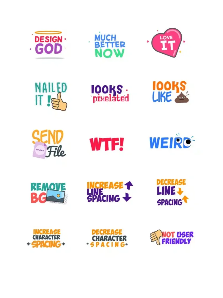 Design Feedback Sticker Pack iPad  スクリーンショット