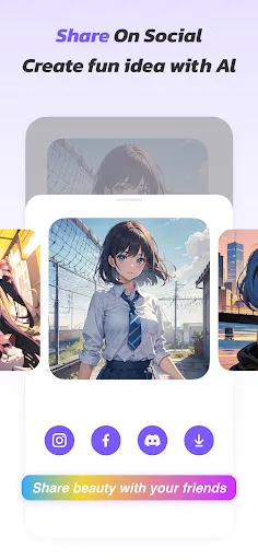 Tangkapan layar Anime Art - AI Art Generator