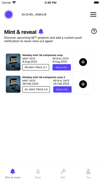Ảnh chụp màn hình của NFT Notified