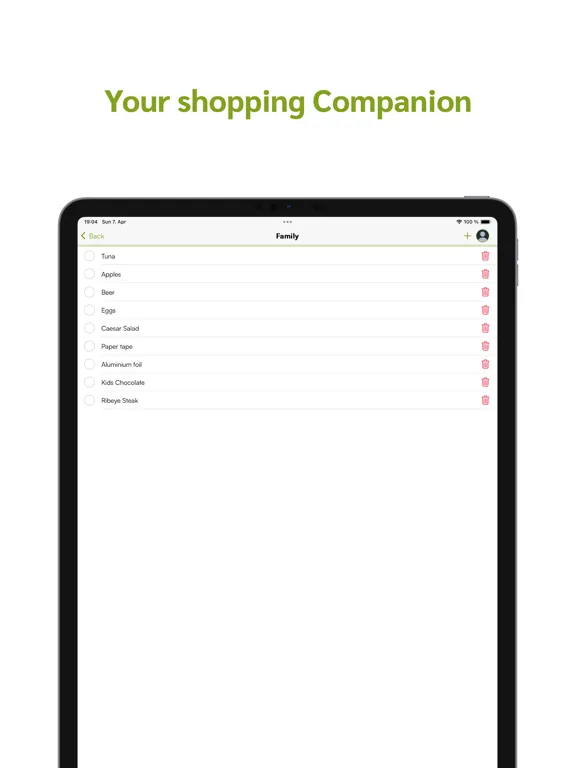 Grocery Buddy iPad  Screenshots